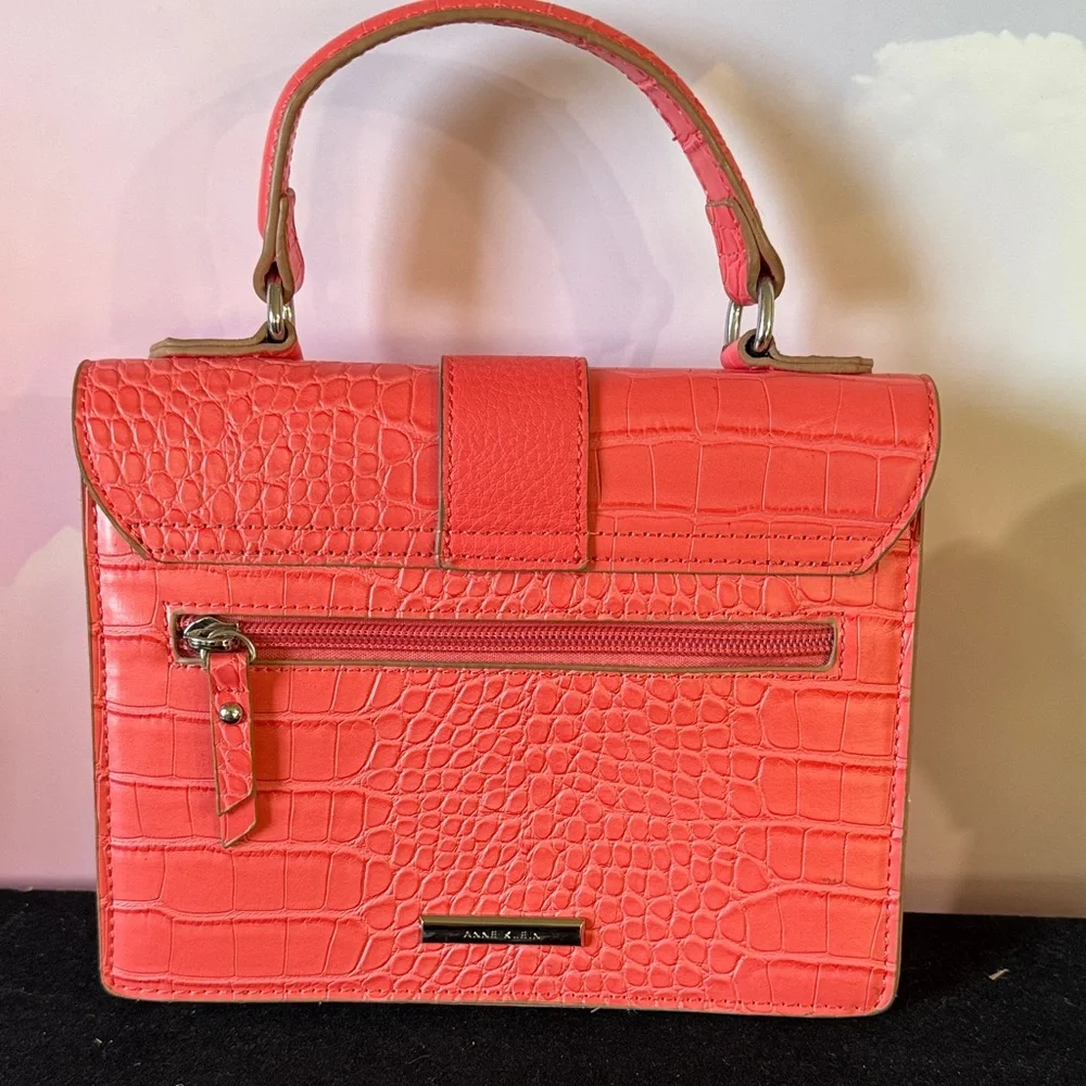 Elegant Coral Anne Klein Small Top Handle Satchel